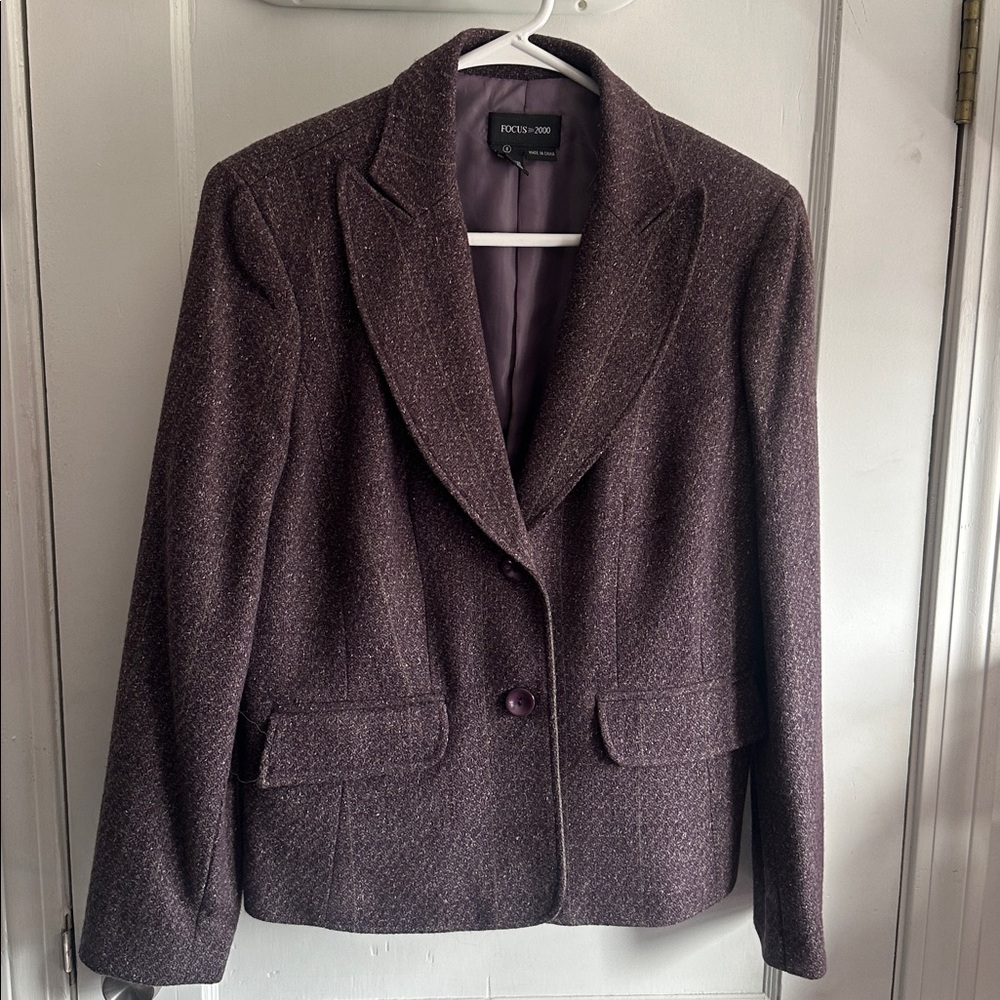 Focus 2000 Plum Textured Blazer